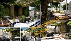 Tiểu cảnh thác nước quán cafe đẹp ấn tượng 2 tieu-canh-san-vuon-quan-cafe