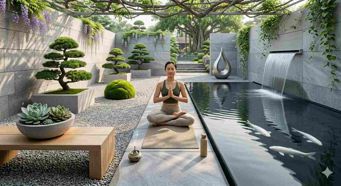 sân vườn đẹp tốt cho sức khỏe