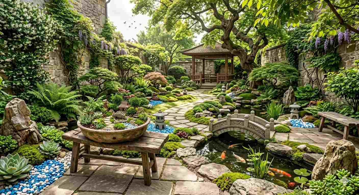 tiểu cảnh sân vườn thiết kế bởi tuấn art