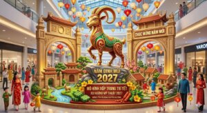 linh vật trang trí tết con dê , đinh mùi 2027