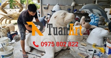 Điêu Khắc Con Sư Tử Biển Bằng Xốp