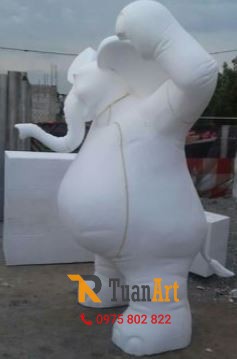 dk-mo-hinh-con-voi-bang-xop điêu khắc Mô Hình Con Voi Bằng Xốp