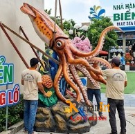 mô hình con cá Mực Khổng Lồ bằng xốp