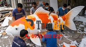mô hình con Cá Koi bằng xốp