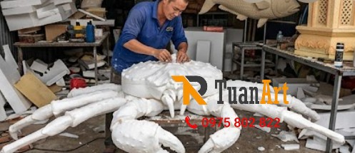 mô hình con Cua Biển hoàng đế  bằng xốp