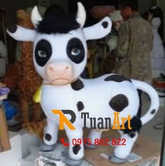 mô hình xốp con Bò Sữa ngộ ngĩnh
