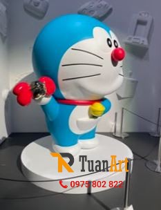 mo-hinh-xop-meo-may-doraemon mô hình xốp Mèo Máy Doraemon son hoan thiện